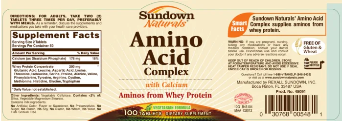 Label for Amino Acid Complex With Calcium