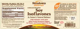 Label for Concentrated Soy Isoflavones