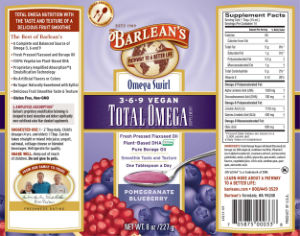 Total Omega Vegan Swirl Pomegranate Blue