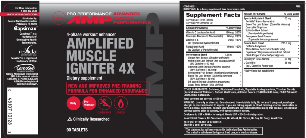 Label for Amplified Muscle Igniter 4X