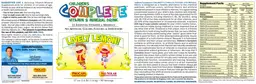 Label for Children's Complete Vitamin & Mineral Drink Lively Lemon!