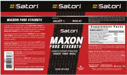 Label for Maxon Pure Strength