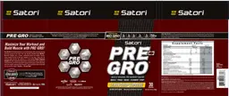 Label for Pre-Gro Delicious Lemon Drop Supreme