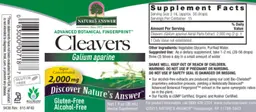 Label for Cleavers 2,000 mg