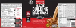 Label for Muscle Building Milk Shake Elite Series Decadent Chocolate