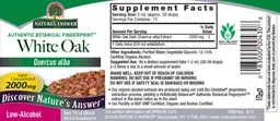 Label for White Oak 2000 mg