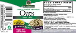 Label for Oats 2,000 mg