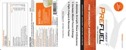 Label for PreFuel Orange Flavor