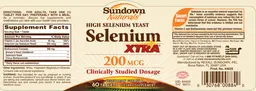 Label for Selenium Xtra 200 mcg