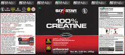 Label for 100% Creatine Unflavored