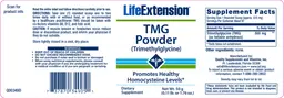 Label for TMG Powder