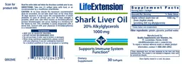 Label for Shark Liver Oil 1000 mg