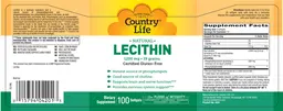 Label for Natural Lecithin 1200 mg