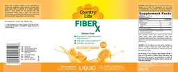 Label for Fiber X Delicious Orange Flavor