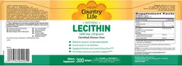 Label for Natural Lecithin 1200 mg