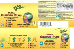 Label for Ultra Gingko Plus Endurance Formula