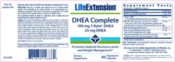 Label for DHEA Complete