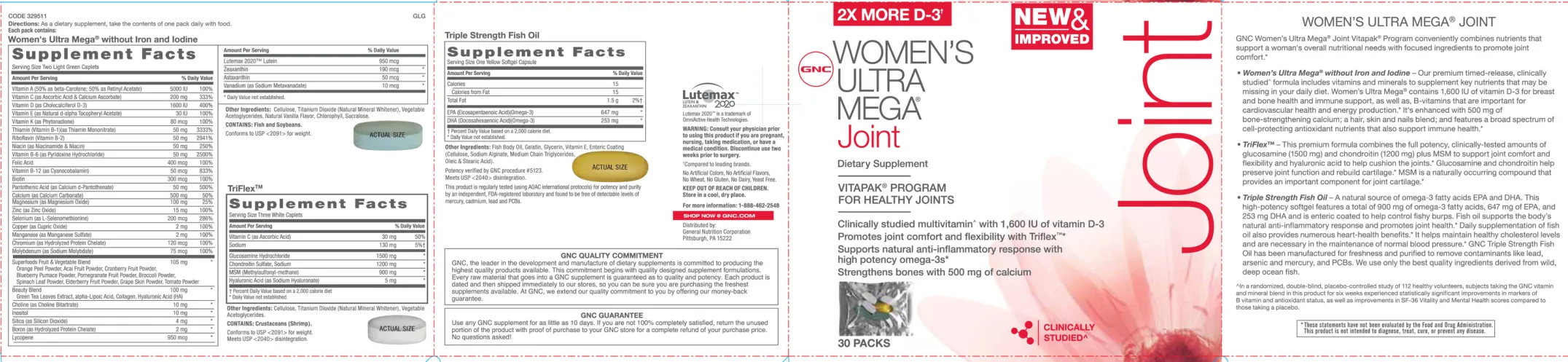 Label for Triple Strength Fish Oil