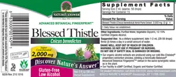 Label for Blessed Thistle 2,000 mg