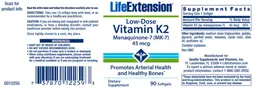 Low-Dose Vitamin K2 45 mcg