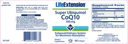 Label for Super Ubiquinol CoQ10 100 mg