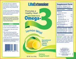 Label for Omega-3 Lemon Whirl