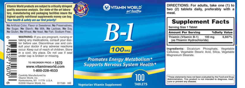 Label for B-1 100 mg