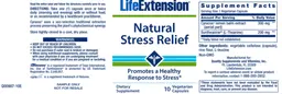 Label for Natural Stress Relief