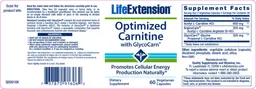 Label for Optimized Carnitine With GlycoCarn