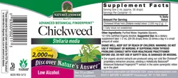 Label for Chickweed 2,000 mg