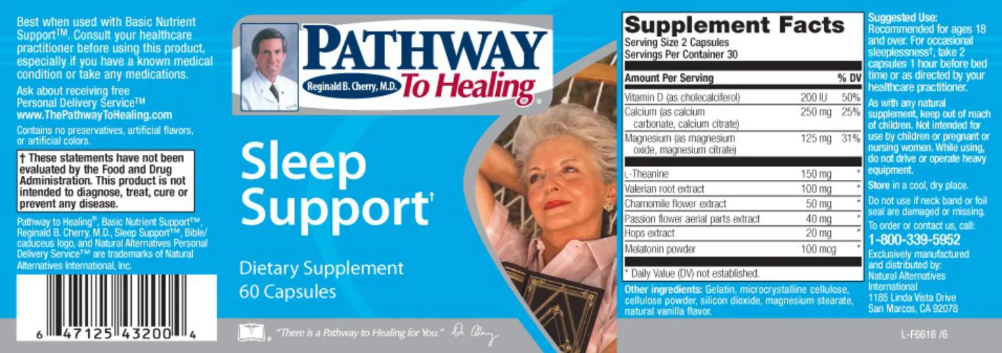 Label for Sleep Support