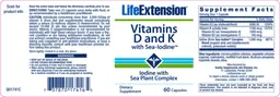 Label for Vitamins D and K with Sea-Iodine