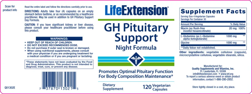 Label for GH Pituitary Support Night Formula
