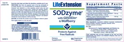 Label for SODzyme With GliSODin & Wolfberry