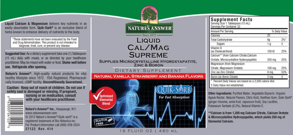 Label for Liquid Cal/Mag Supreme