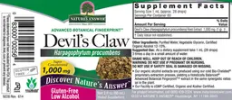 Label for Devil's Claw 1,000 mg
