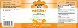 Label for Chewable Vitamin C 500 mg Juicy Orange