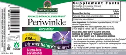 Label for Periwinkle 650 mg