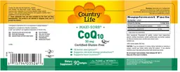 Label for Maxi-Sorb CoQ10 30 mg
