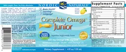 Label for Complete Omega Junior Lemon