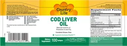 Label for Cod Liver Oil
