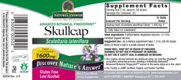 Label for Skullcap 1600 mg