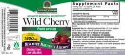 Label for Wild Cherry 1800 mg