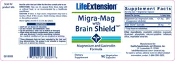 Label for Migra-Mag With Brain Shield
