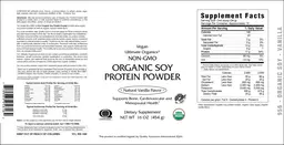 Label for Non-GMO Organic Soy Protein Powder Natural Vanilla Flavor