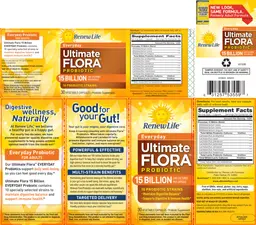 Label for Ultimate Flora Everyday 15 Billion