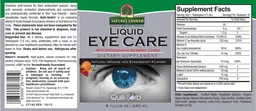 Label for Liquid Eye Care Natural Orange And Strawberry Flavors