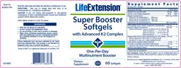 Super Booster Softgels With Advanced K2 Complex