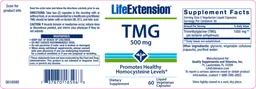 Label for TMG 500 mg