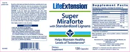 Label for Super Miraforte With Standardized Lignans